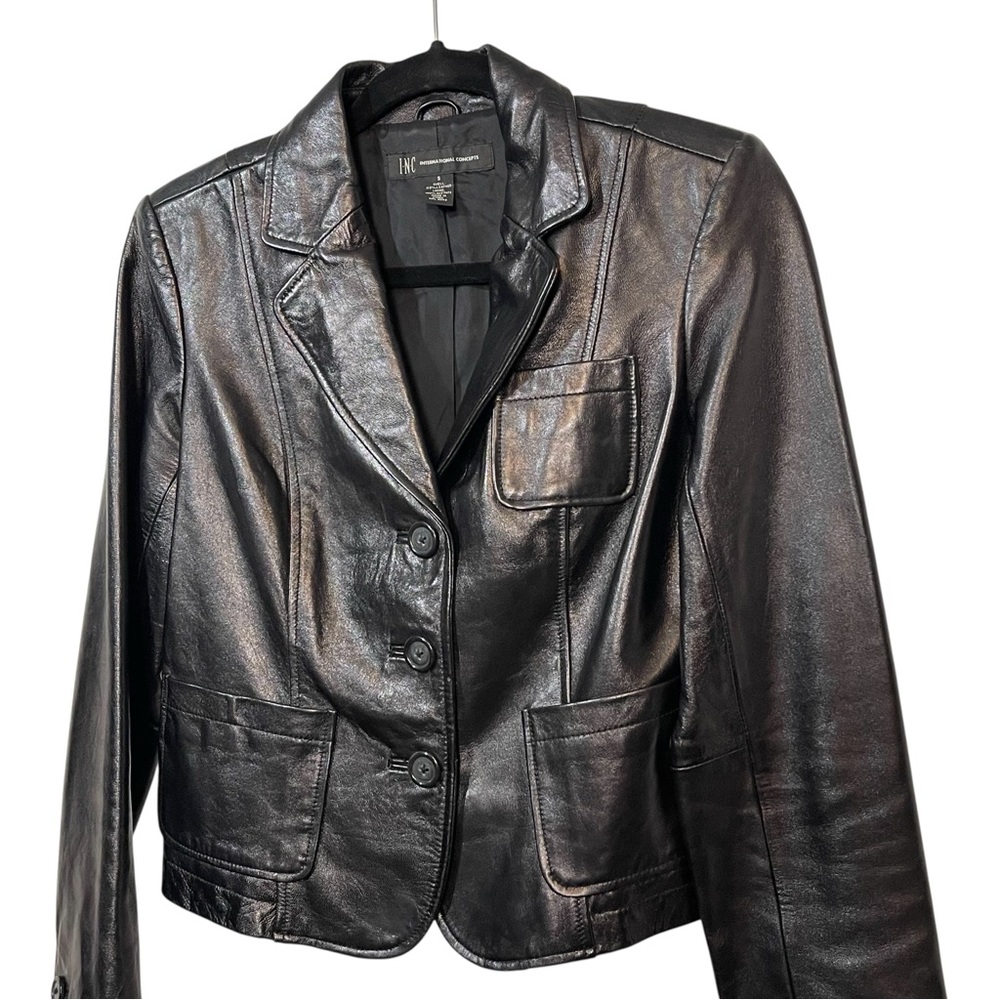 Quality Black Leather Jacket Blazer - image 3